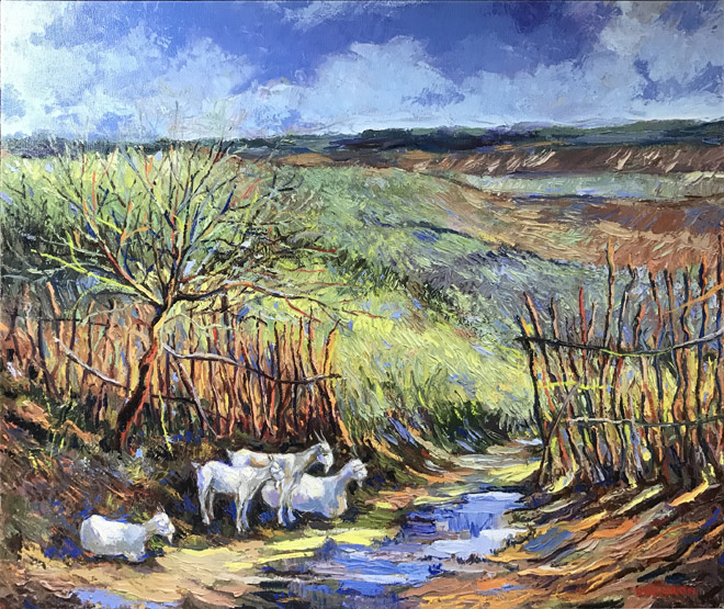 949-689-2047 goats painting