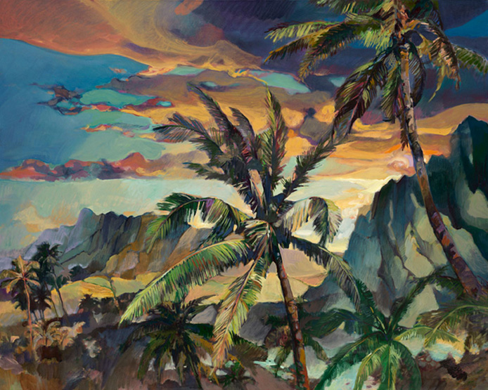 Steve Memering tropical painting 949-689-2047